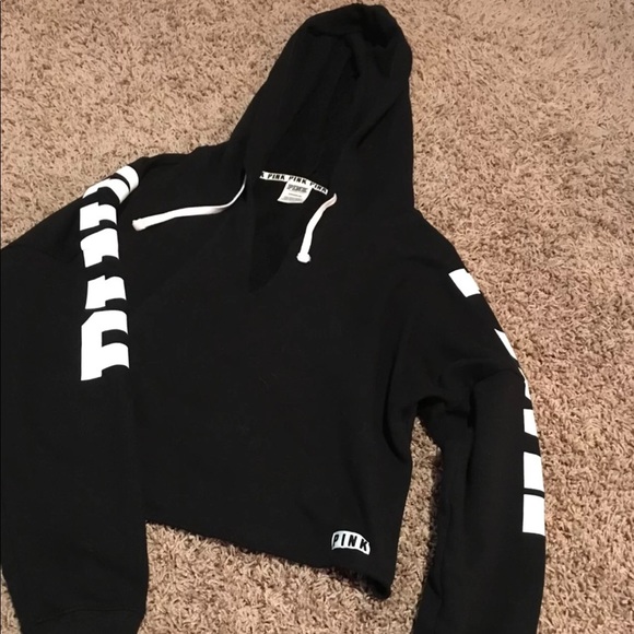 PINK cropped hoodie - Picture 1 of 4